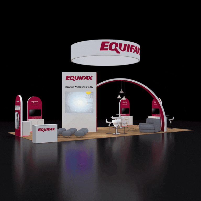 PE2040 164 — 20x40 trade show booth rental by Pure Exhibits