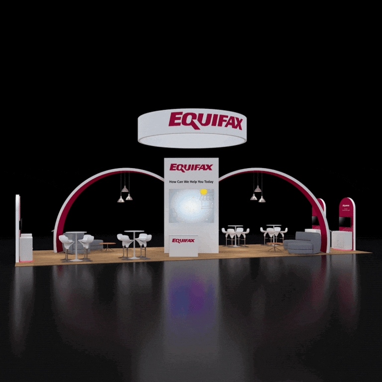 PE2050 151 — 20x50 trade show booth rental by Pure Exhibits