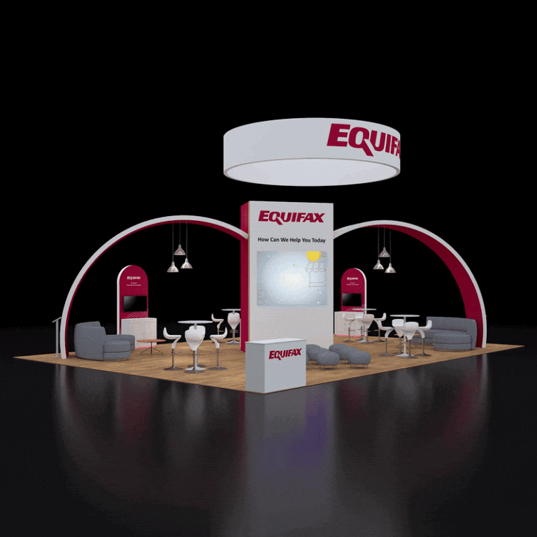 PE3040 161 — 30x40 trade show booth rental by Pure Exhibits