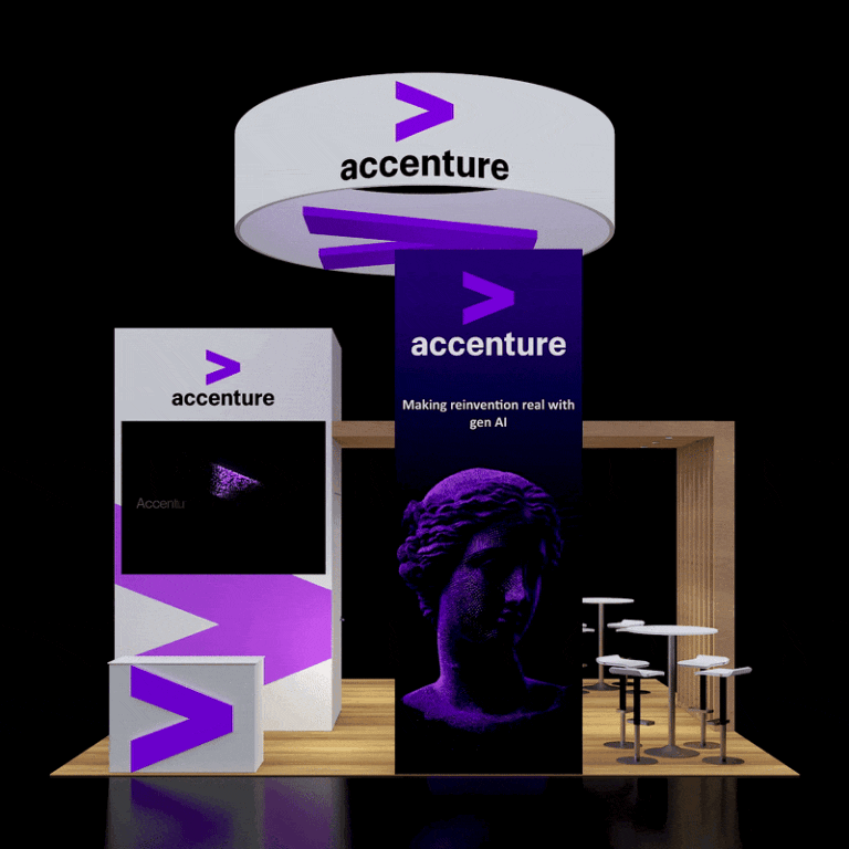 PE2020 229 — 20x20 trade show booth rental by Pure Exhibits