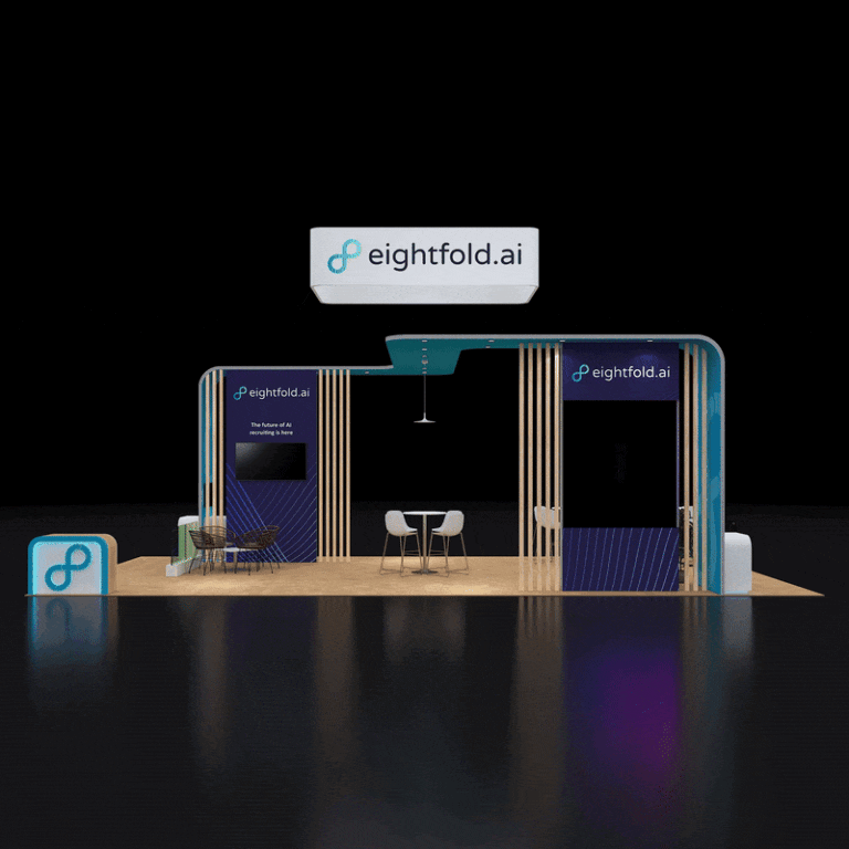 PE2040 158 — 20x40 trade show booth rental by Pure Exhibits