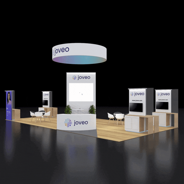PE2040 159 — 20x40 trade show booth rental by Pure Exhibits
