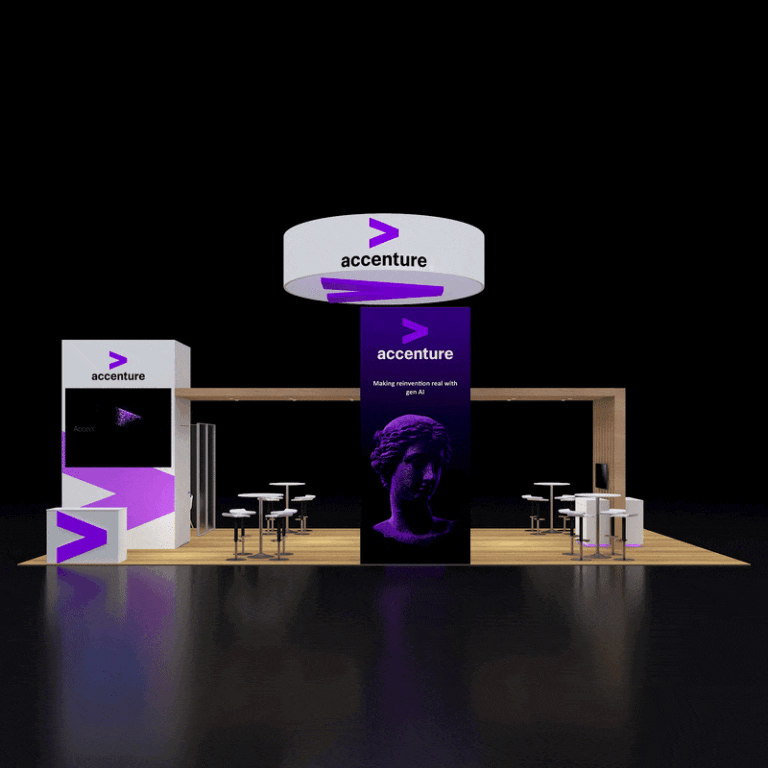 PE2040 161 — 20x40 trade show booth rental by Pure Exhibits