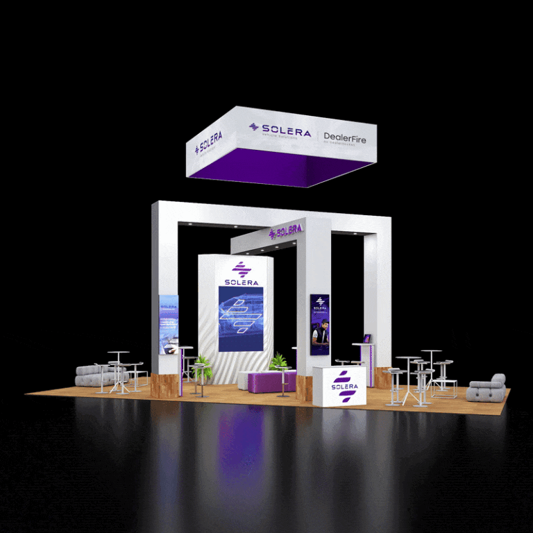 PE2040 163 — 20x40 trade show booth rental by Pure Exhibits