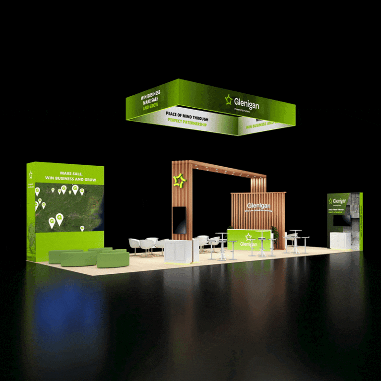 PE2050 146 — 20x50 trade show booth rental by Pure Exhibits