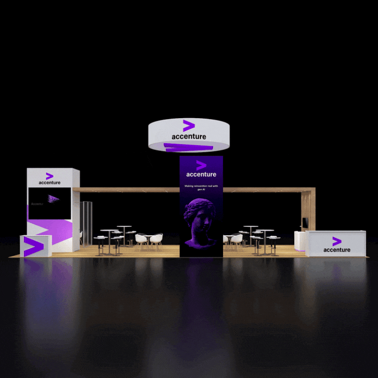 PE2050 149 — 20x50 trade show booth rental by Pure Exhibits