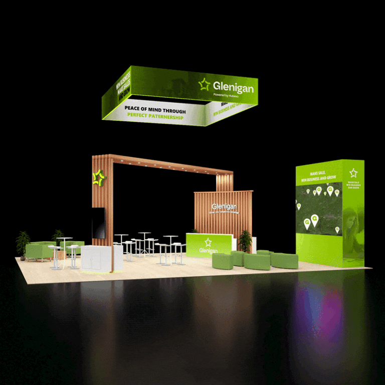 PE3040 154 — 30x40 trade show booth rental by Pure Exhibits