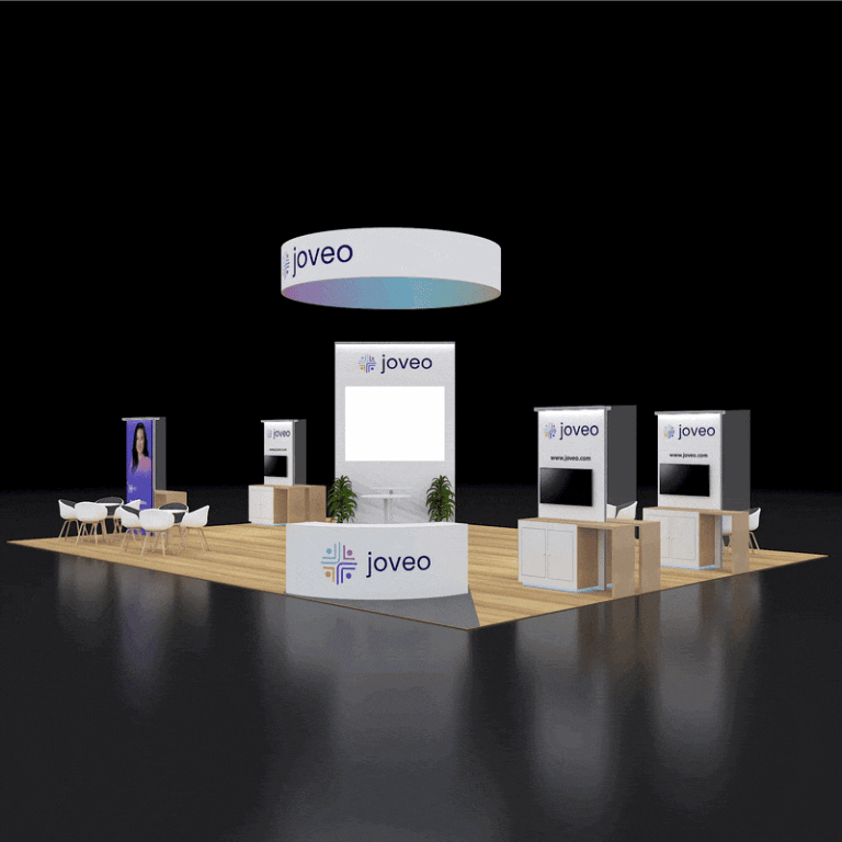 PE3040 156 — 30x40 trade show booth rental by Pure Exhibits
