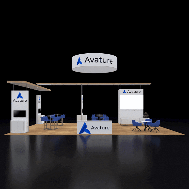 PE3040 157 — 30x40 trade show booth rental by Pure Exhibits