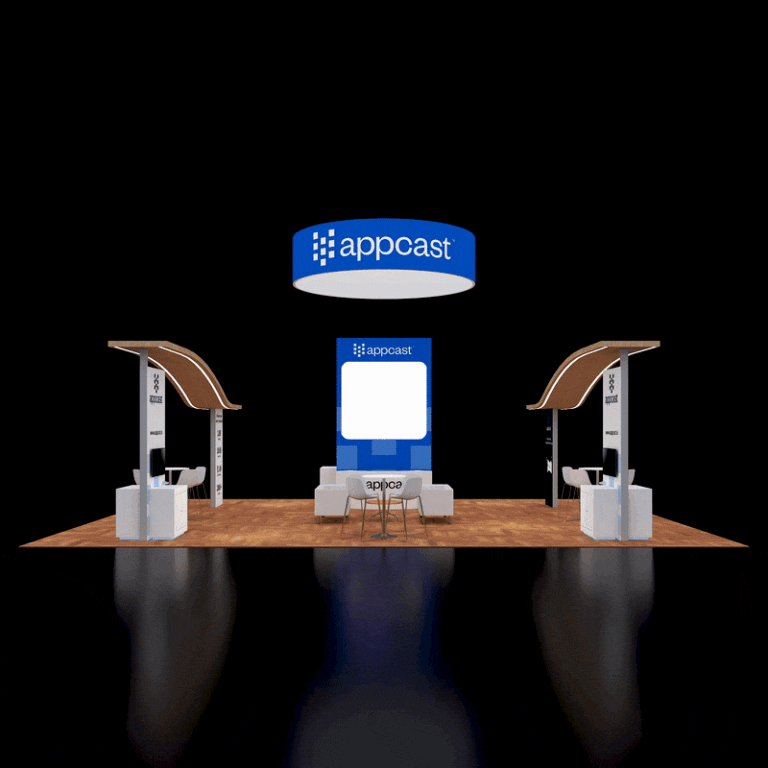 PE3040 159 — 30x40 trade show booth rental by Pure Exhibits