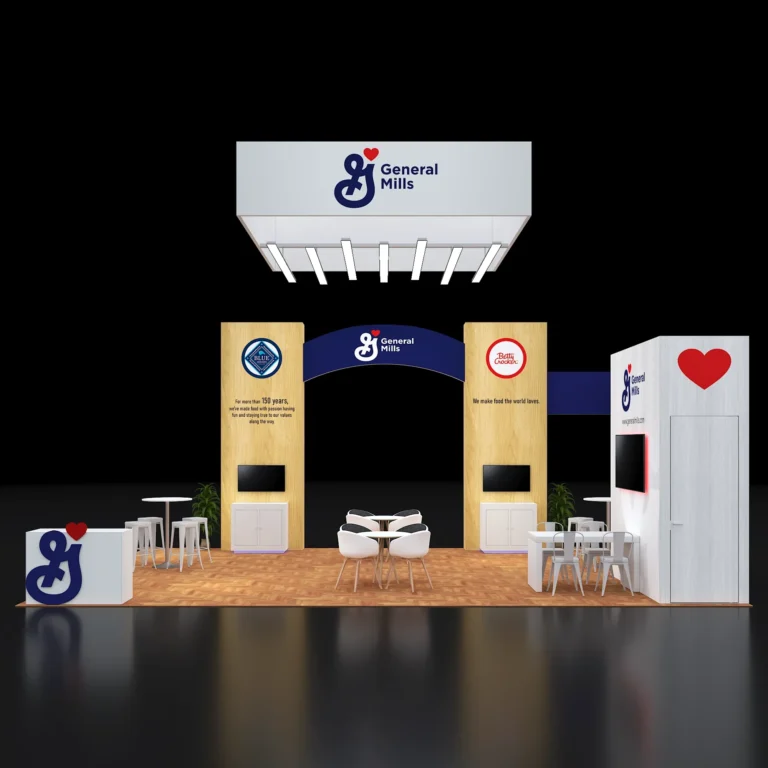 PE2030 201 — 20x30 trade show booth rental by Pure Exhibits