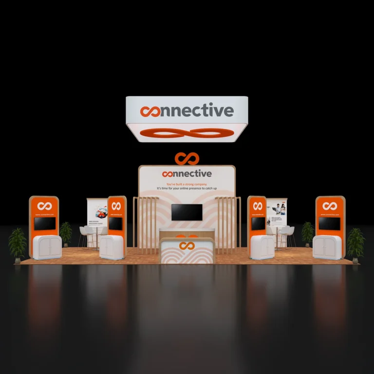 PE2040 165 — 20x40 trade show booth rental by Pure Exhibits