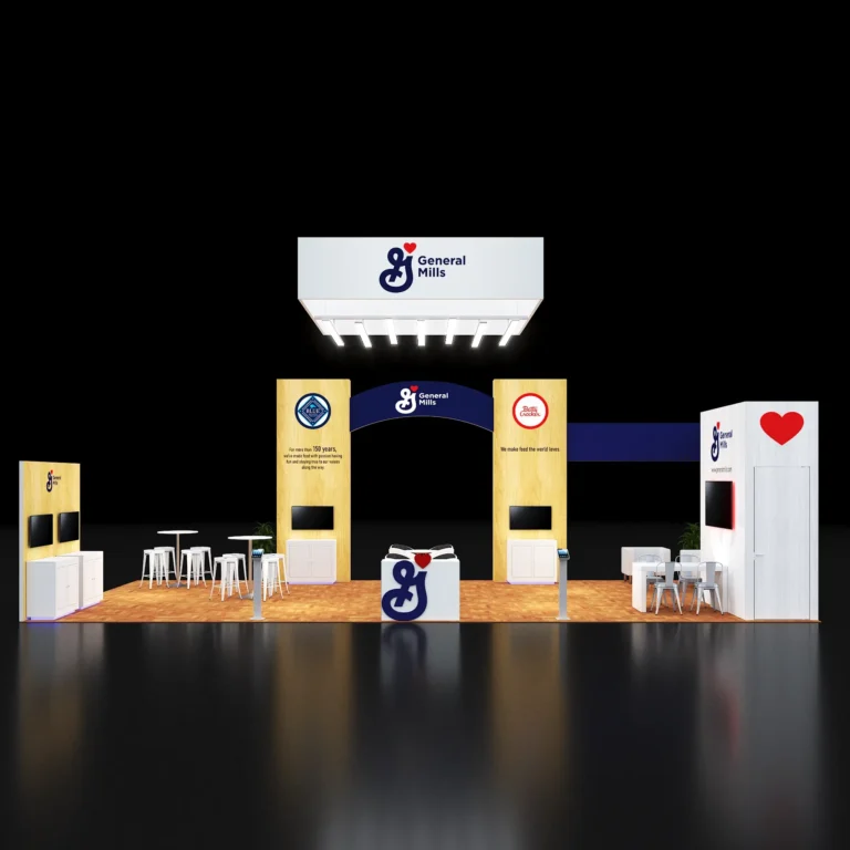 PE2040 166 — 20x40 trade show booth rental by Pure Exhibits