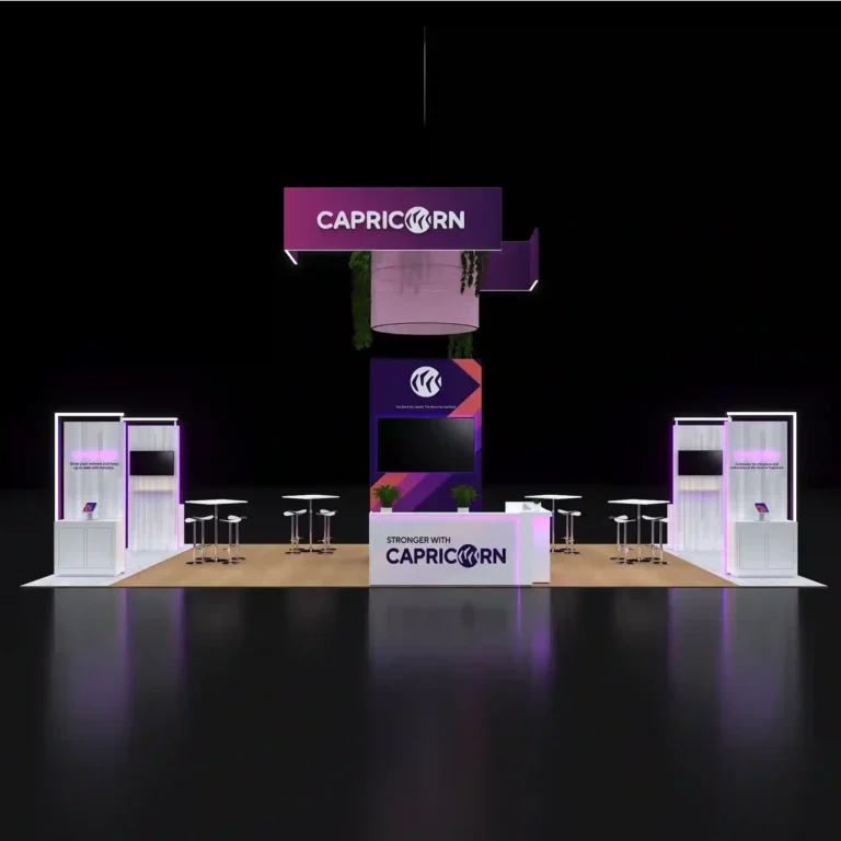 PE2040 169 — 20x40 trade show booth rental by Pure Exhibits