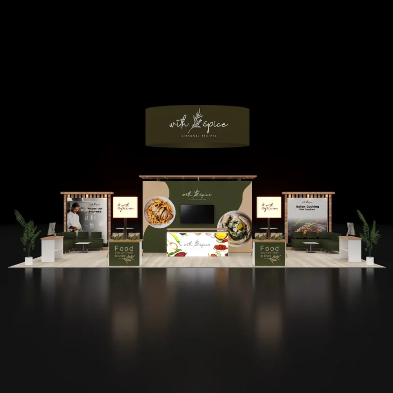 PE2040 173 — 20x40 trade show booth rental by Pure Exhibits