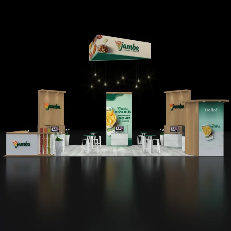 PE2040 175 — 20x40 trade show booth rental by Pure Exhibits