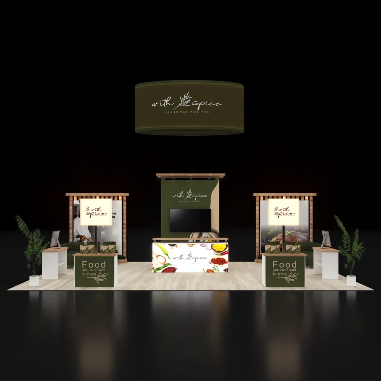 PE2030 208 — 20x30 trade show booth rental by Pure Exhibits