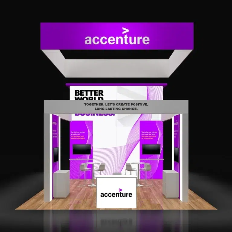 PE2030 221 — 20x30 trade show booth rental by Pure Exhibits