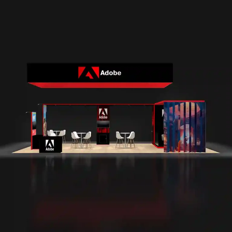 PE2040 181 — 20x40 trade show booth rental by Pure Exhibits