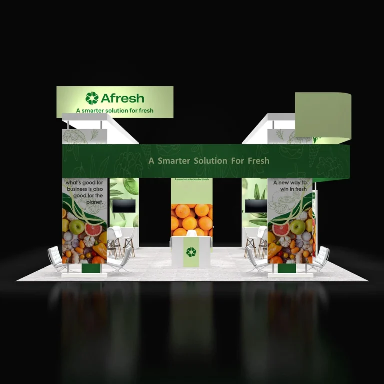 PE3030 208 — 30x30 trade show booth rental by Pure Exhibits