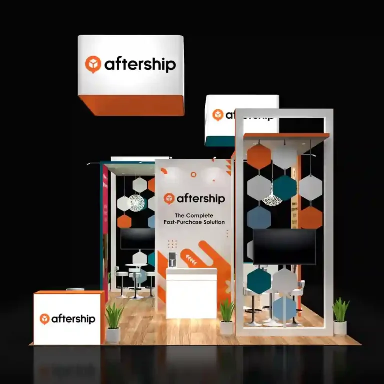 PE2030 218 — 20x30 trade show booth rental by Pure Exhibits