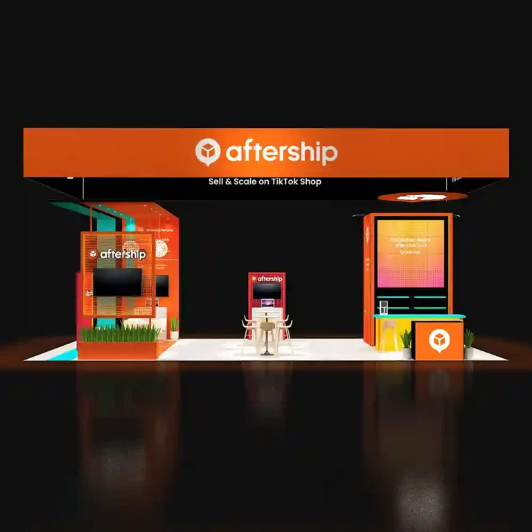 PE2040 179 — 20x40 trade show booth rental by Pure Exhibits