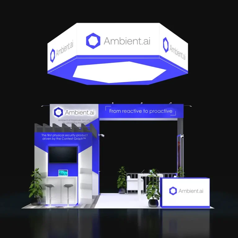 PE2020 268 — 20x20 trade show booth rental by Pure Exhibits