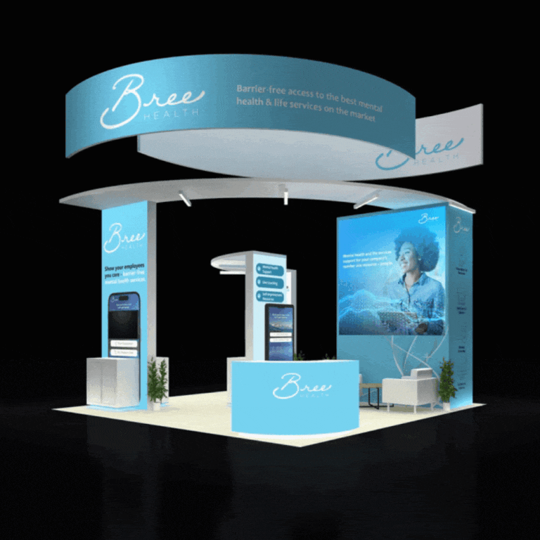 PE2020 258 — 20x20 trade show booth rental by Pure Exhibits