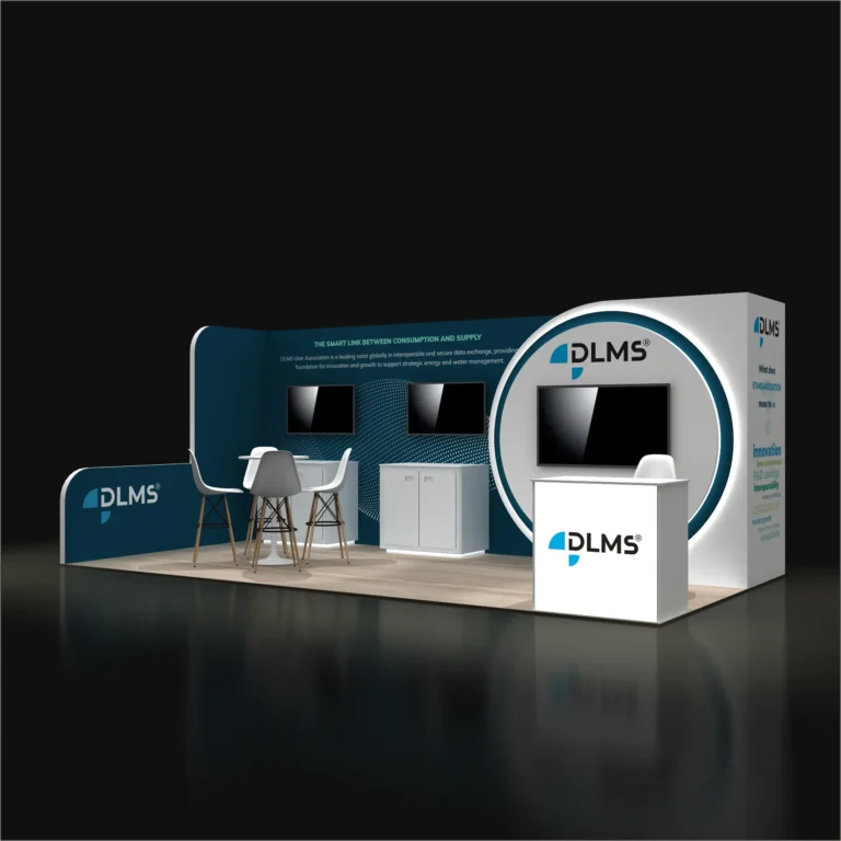 PE1020 115 — 10x20 trade show booth rental by Pure Exhibits