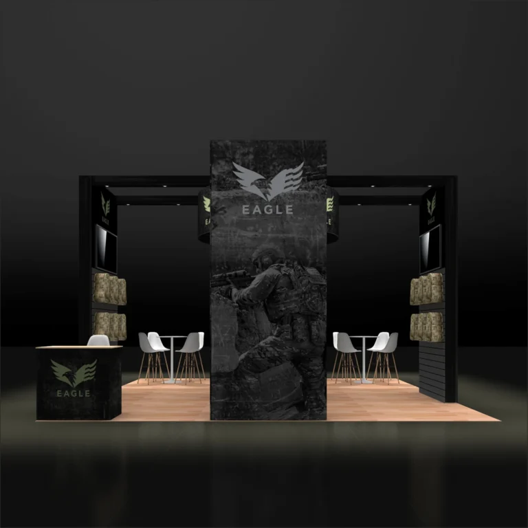 PE2020 251 — 20x20 trade show booth rental by Pure Exhibits