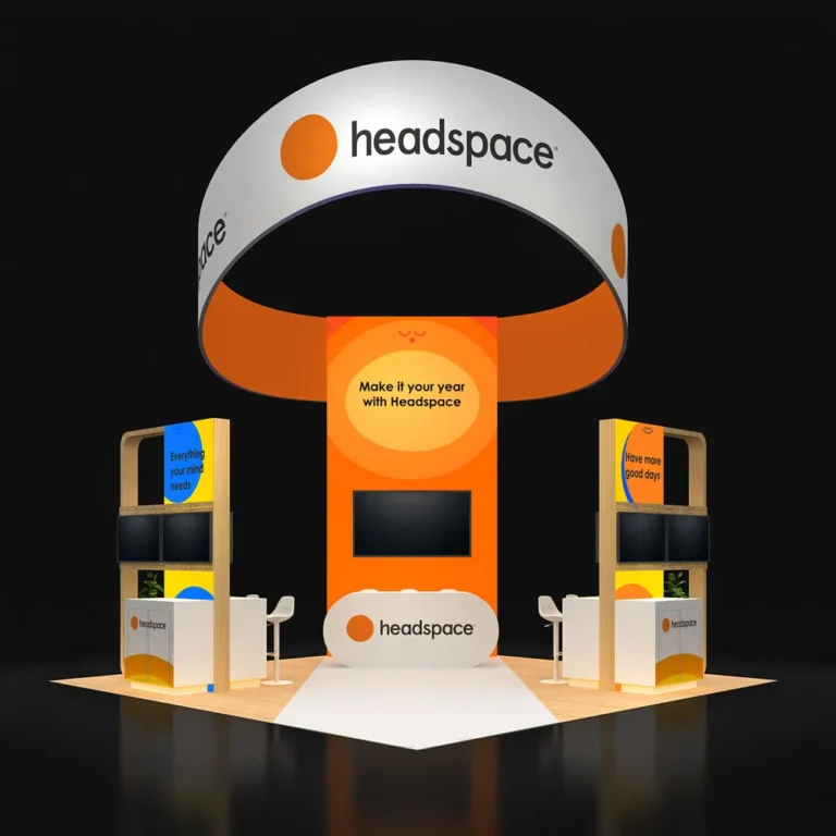 PE2020 272 — 20x20 trade show booth rental by Pure Exhibits