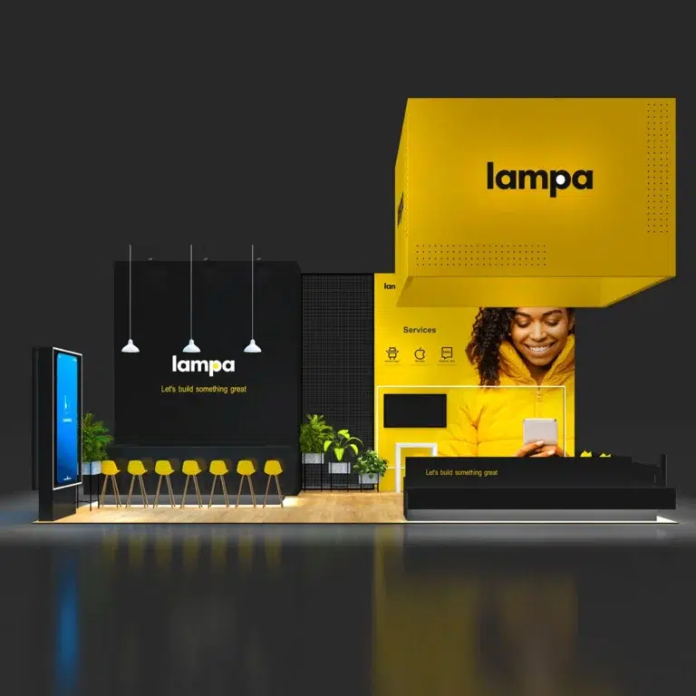 PE2030 214 — 20x30 trade show booth rental by Pure Exhibits