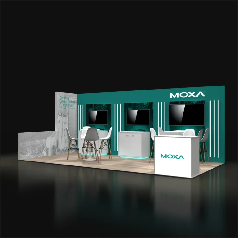 PE1020 118 — 10x20 trade show booth rental by Pure Exhibits