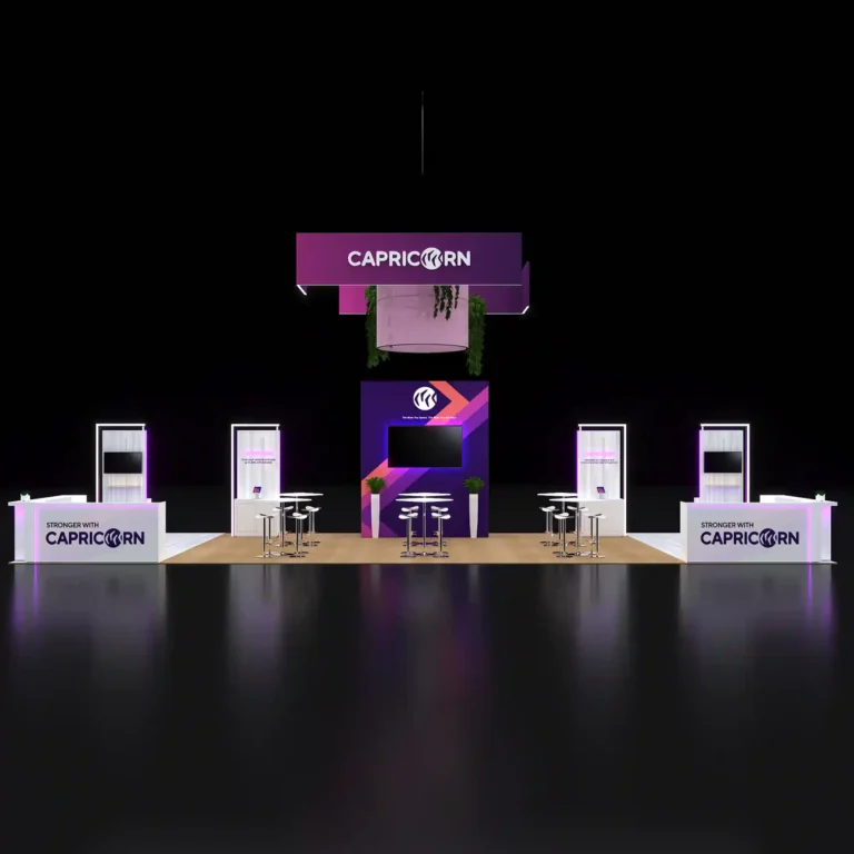 PE2050 156 — 20x50 trade show booth rental by Pure Exhibits