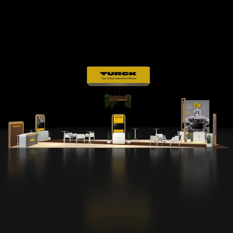 PE2050 157 — 20x50 trade show booth rental by Pure Exhibits