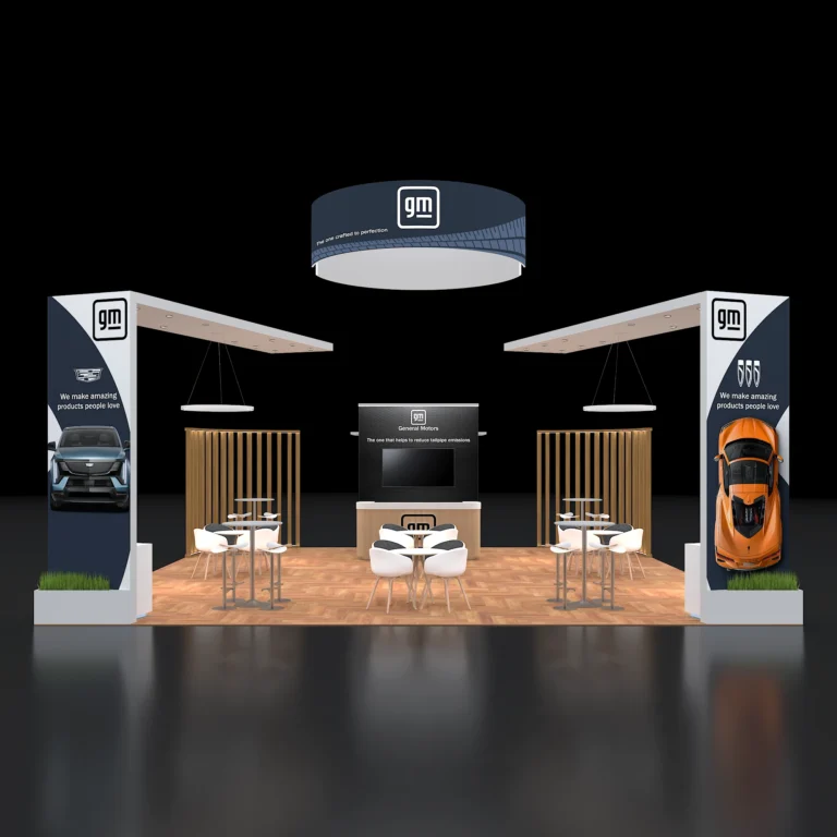 PE3030 207 — 30x30 trade show booth rental by Pure Exhibits