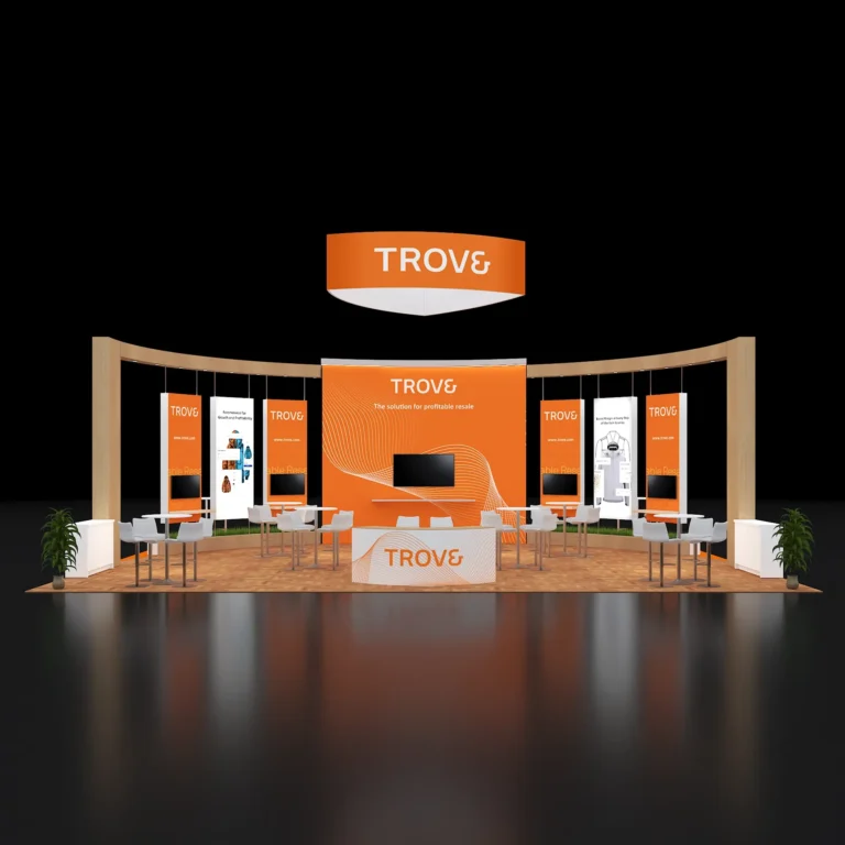 PE3040 171 — 30x40 trade show booth rental by Pure Exhibits