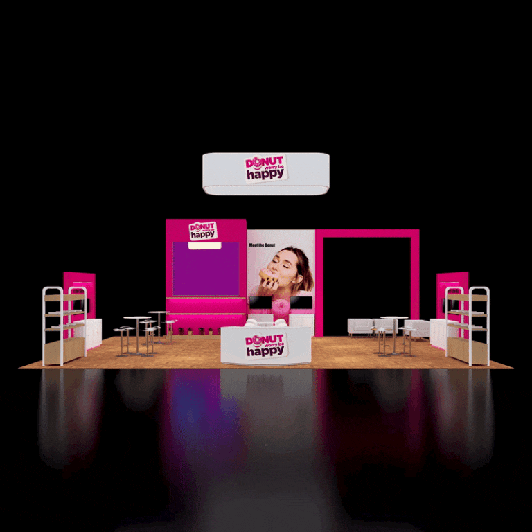 PE3040 164 — 30x40 trade show booth rental by Pure Exhibits