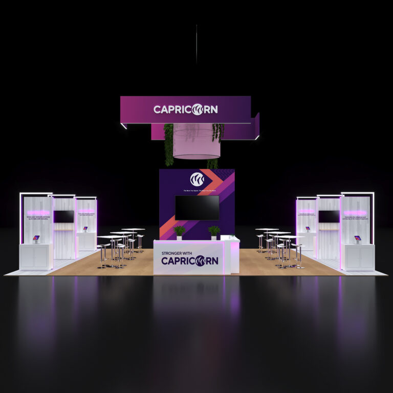 PE3040 166 — 30x40 trade show booth rental by Pure Exhibits