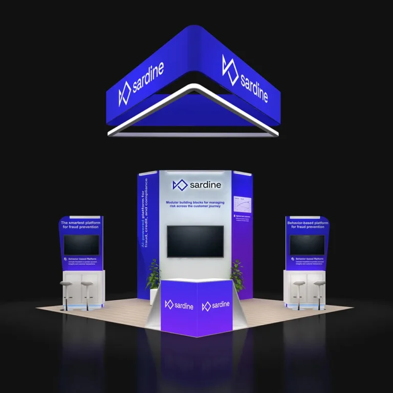 PE2020 274 — 20x20 trade show booth rental by Pure Exhibits