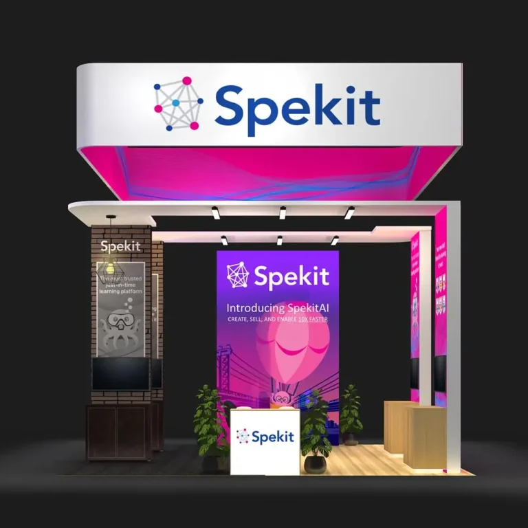 PE2020 267 — 20x20 trade show booth rental by Pure Exhibits