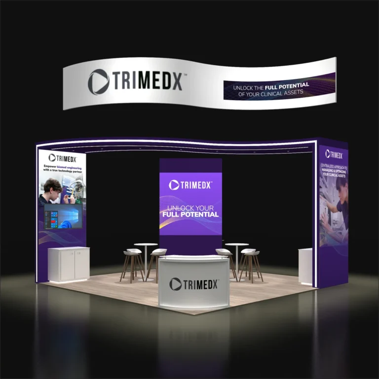 PE2020 252 — 20x20 trade show booth rental by Pure Exhibits