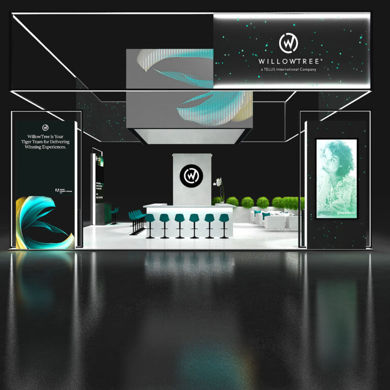 PE3030 195 — 30x30 trade show booth rental by Pure Exhibits