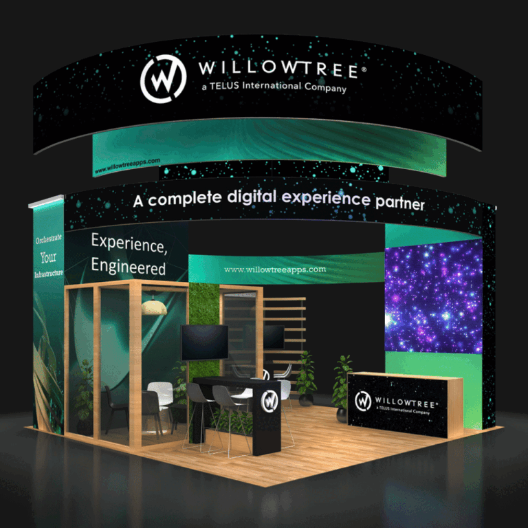 PE2020 278 — 20x20 trade show booth rental by Pure Exhibits