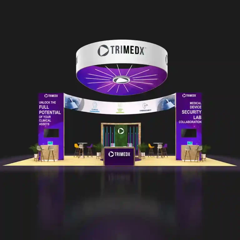 PE2040 183 — 20x40 trade show booth rental by Pure Exhibits