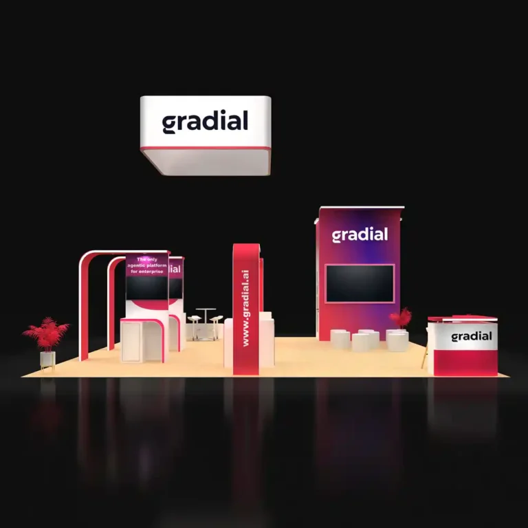 PE3030 218 — 30x30 trade show booth rental by Pure Exhibits