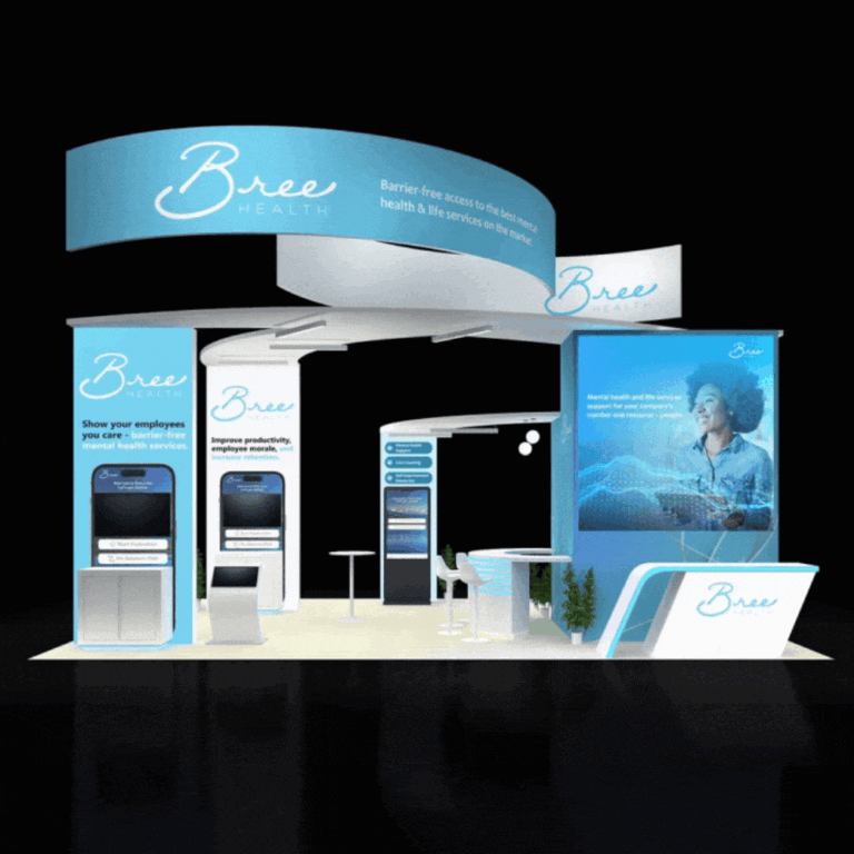 PE2030 224 — 20x30 trade show booth rental by Pure Exhibits