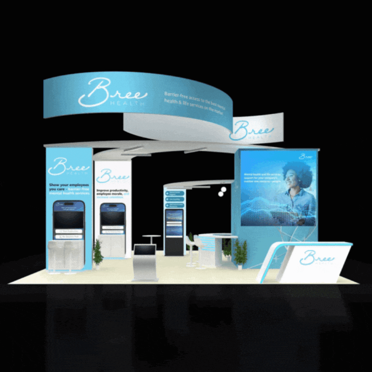 PE3030 215 — 30x30 trade show booth rental by Pure Exhibits