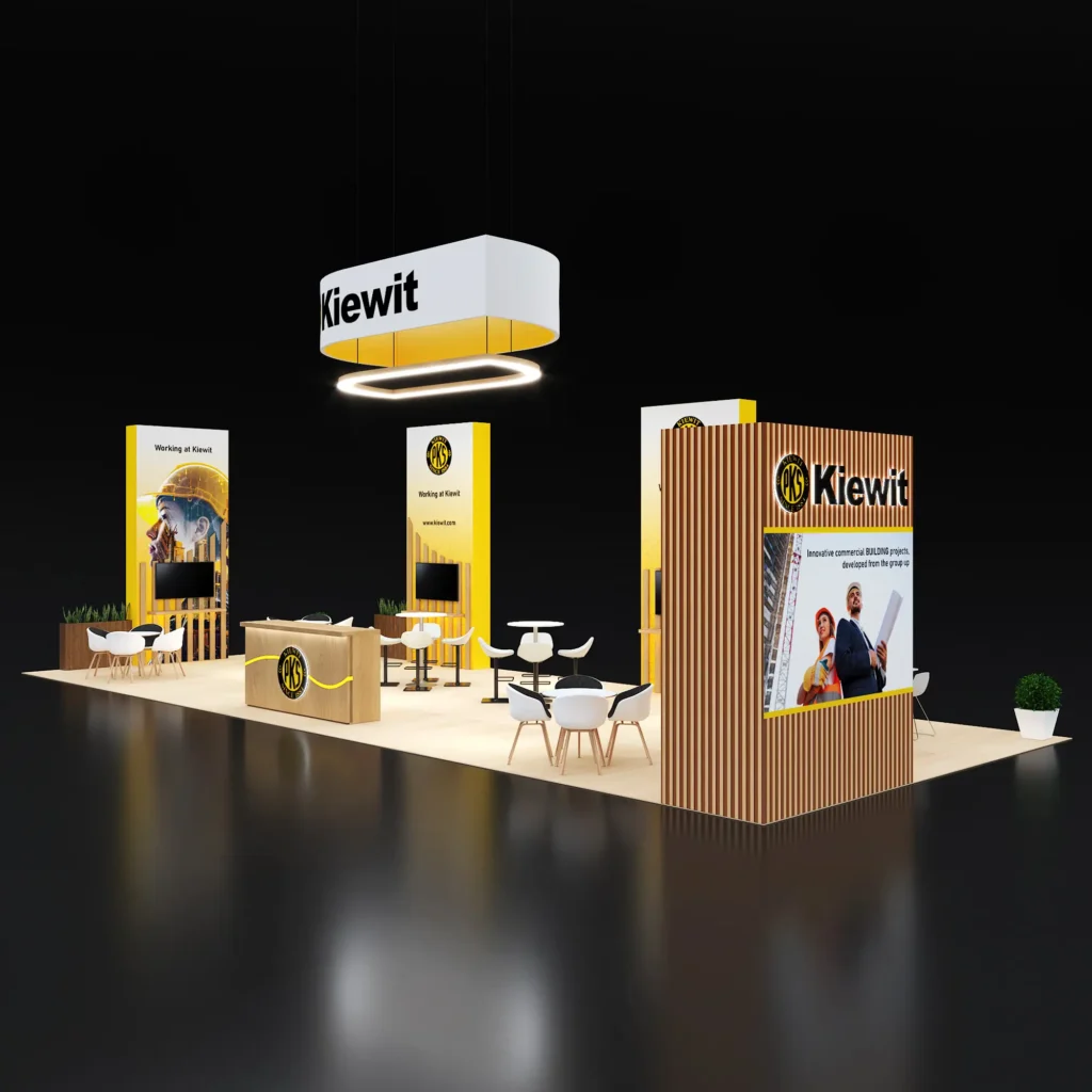20x50 island trade show booth rental by Pure Exhibits