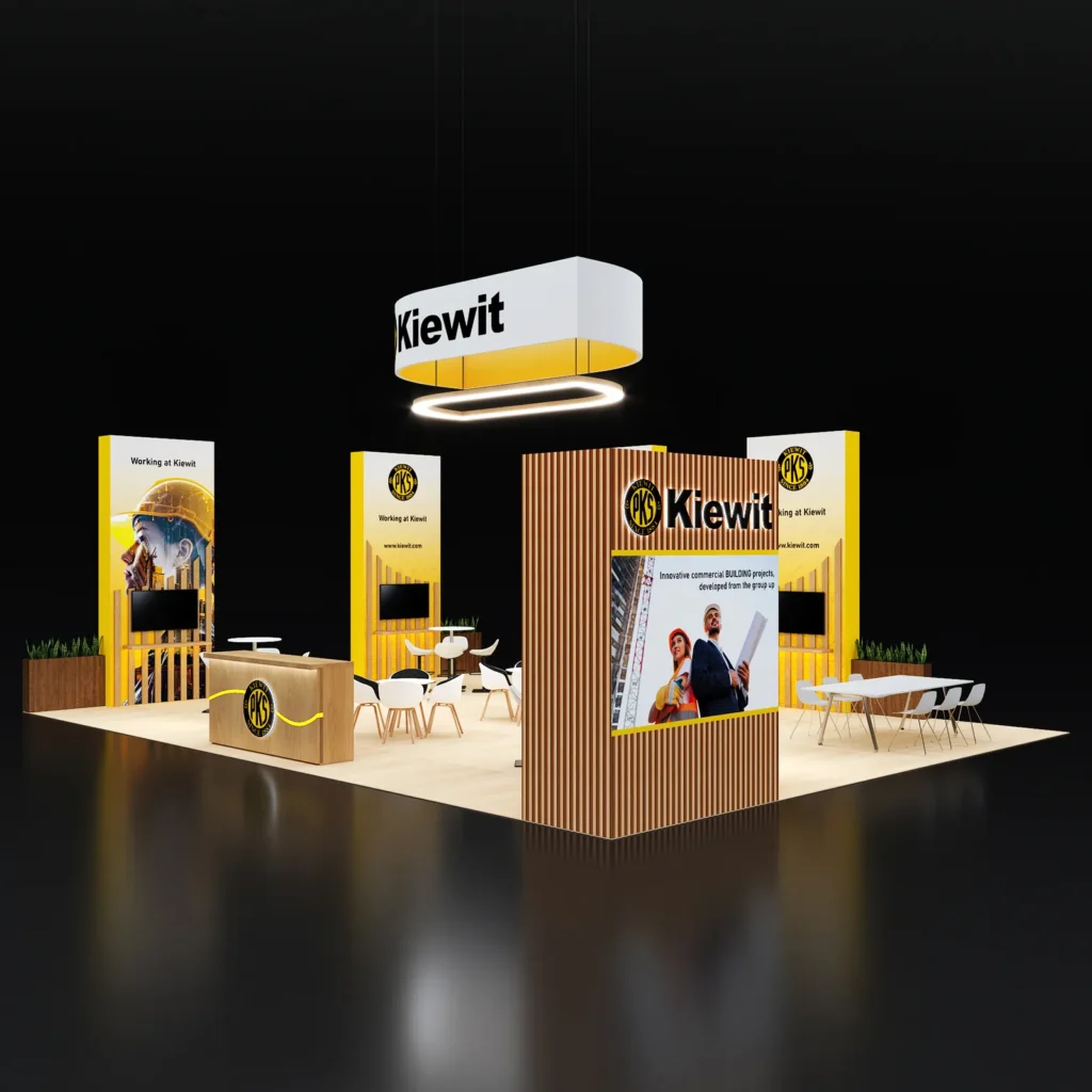30x40 enterprise island trade show booth rental by Pure Exhibits